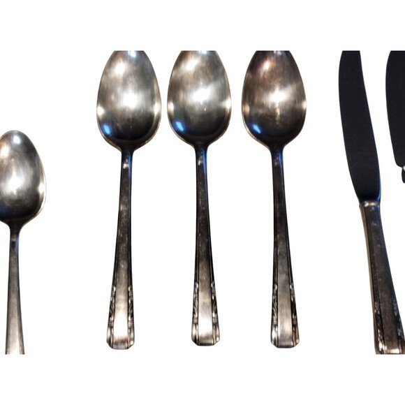 Entire Set 1948 Wallace Harmony House Quad Silver Plate Flatware Sears Signed - Picture 6 of 13